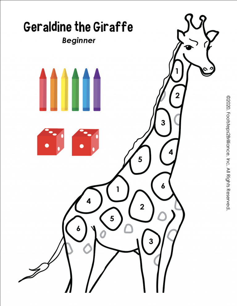 Interactive counting activity Counting with Geraldine the Giraffe ...